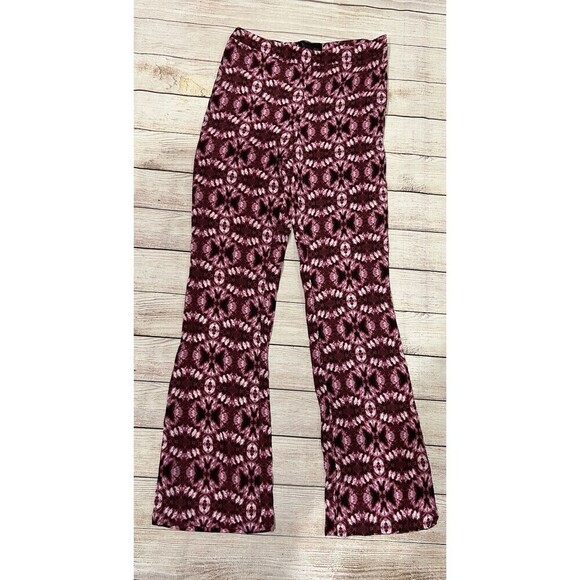 H&M Viscose Bootcut Printed Tie-Dye Pattern, Pants Size 6 Lightweight - Picture 1 of 7